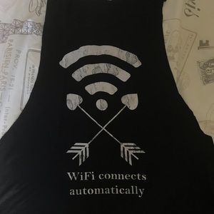 Black Graphic Muscle Tee